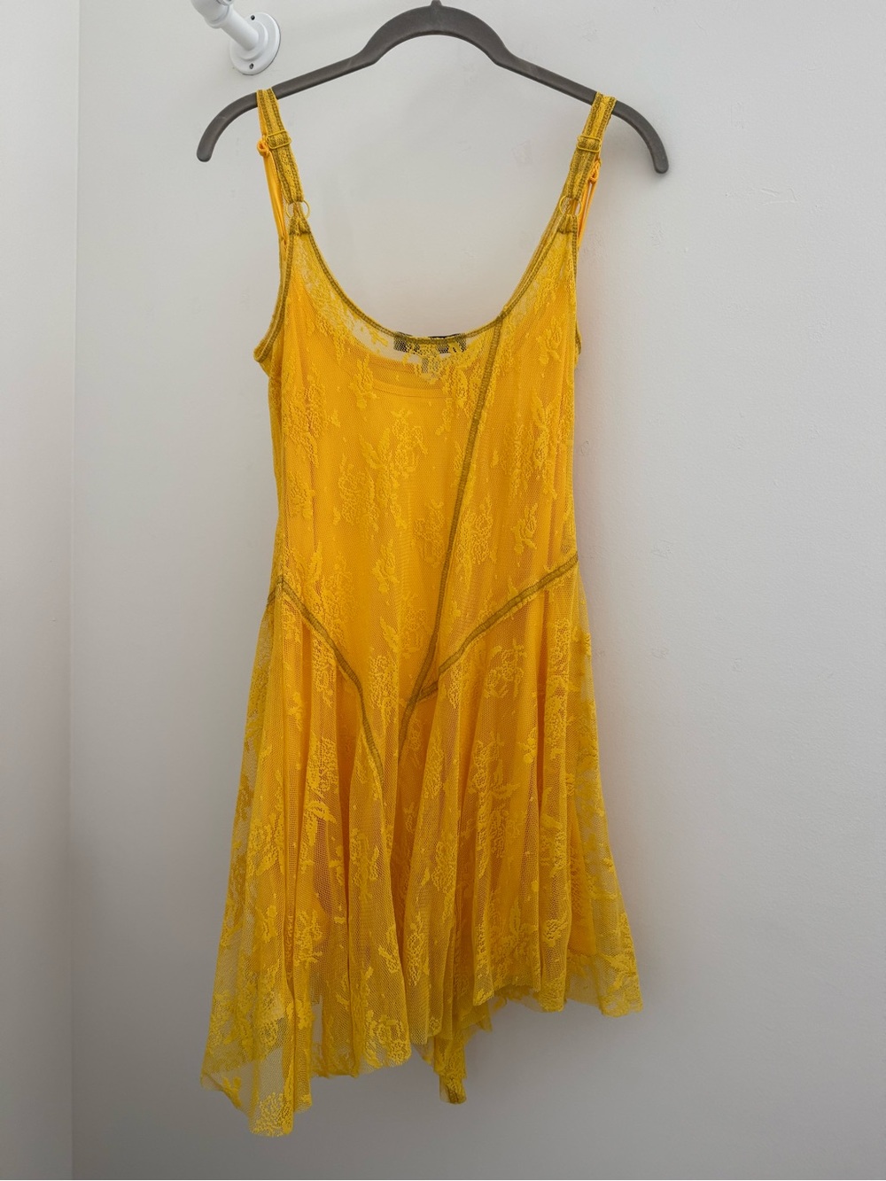 Urban Outfitters Yellow Lace Slip Dress - Picture 6 of 8